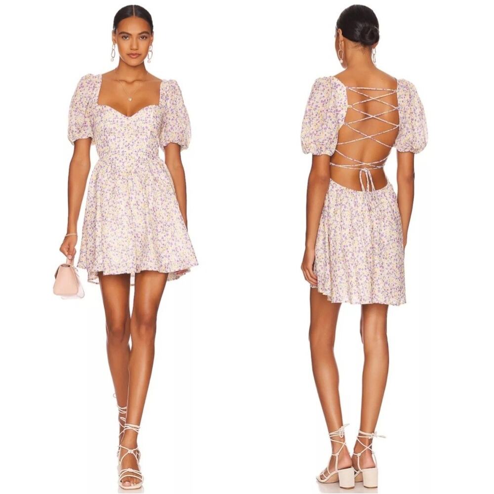 Bardot Marlie‎ Ditsy Floral Milkmaid Dress White XXL